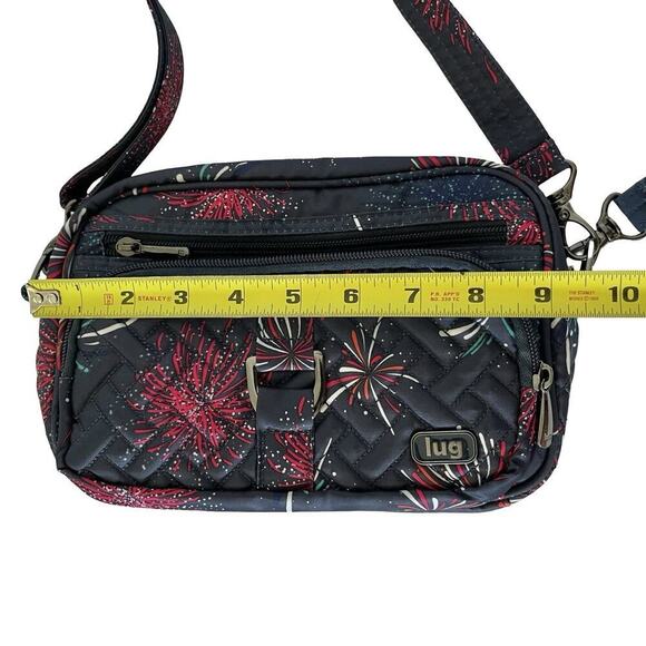 LUG Carousel Convertible Crossbody Belt Bag Navy Firework RFID Convertible - Picture 10 of 12